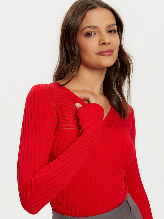 Morgan Morgan Pullover 242-MGANZA Rot Slim Fit