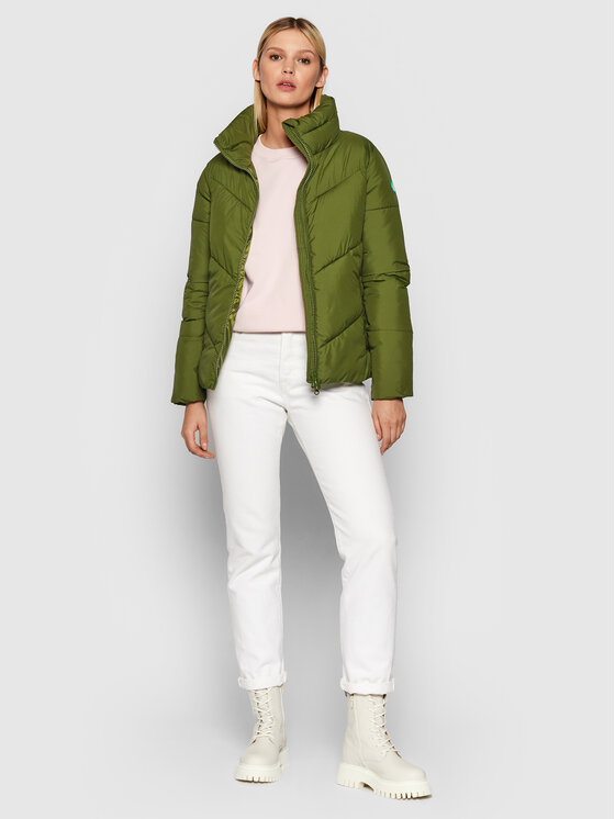 Giubbotto piumino D30351W RECY13 Verde Regular Fit...