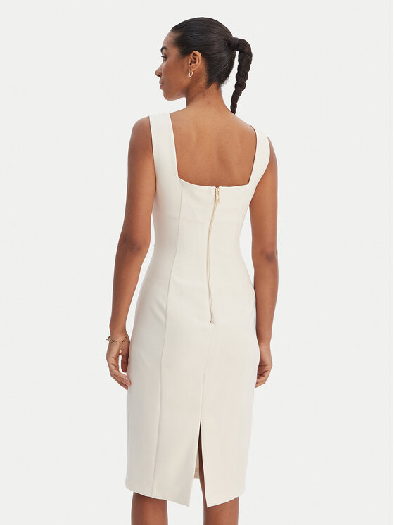 Fracomina Fracomina Abito da cocktail FR26SD2017W42901 Écru Slim Fit