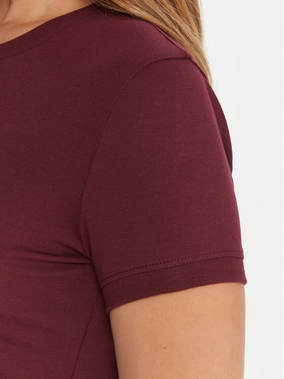 Guess Guess T-Shirt W2YI44 J1314 Μπορντό Regular Fit