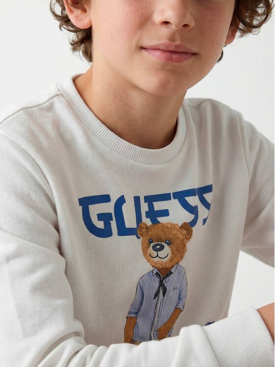 Guess Kids Guess Kids Bluza 181938 Biały Classic Fit