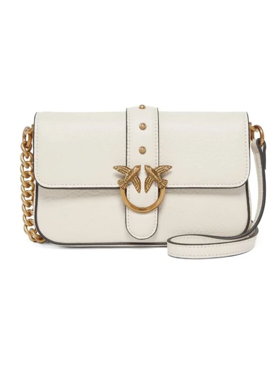 PINKO PINKO Σάκος Love one slouchy baby bottalato soft Λευκό