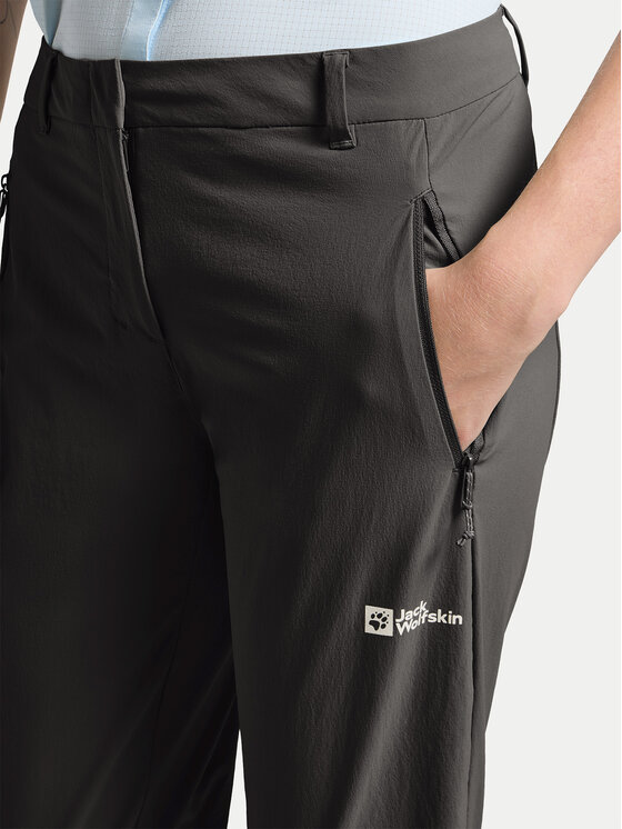 Jack Wolfskin Jack Wolfskin Pohodne hlače Hikeout A63927 Črna Regular Fit