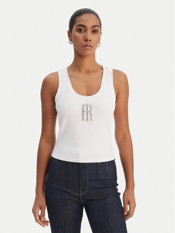 Fracomina Top FP26ST2003J42701 Alb Slim Fit