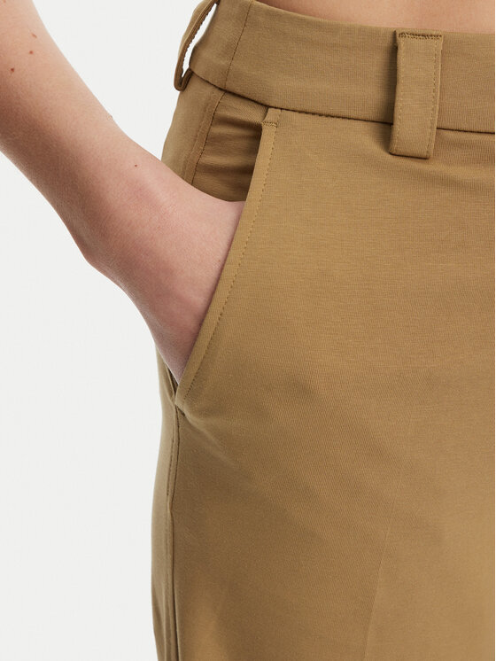 Silvian Heach Silvian Heach Riidest püksid Liovica GPP25421PA Beež Wide Leg