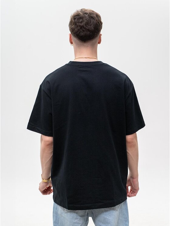 Jigga Wear Jigga Wear T-Shirt Szeroka luźna na miasto uliczna 131210 Czarny Oversize