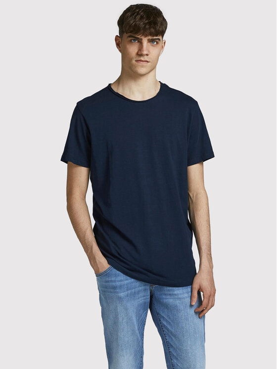 Jack&Jones T-krekls Basher 12182498 Tumši zils Regular Fit