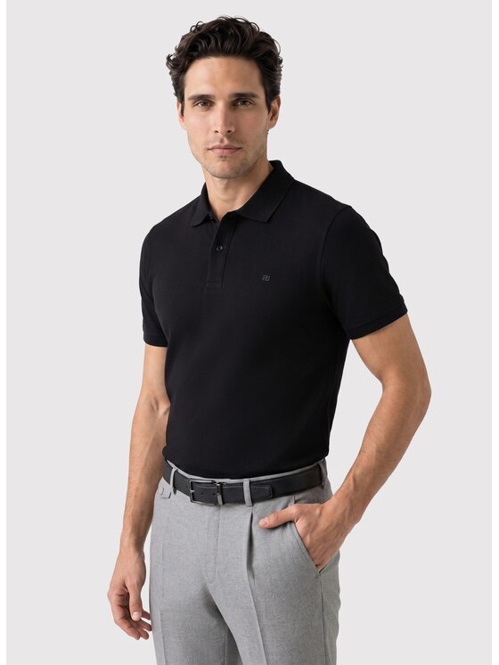 Pako Lorente Pako Lorente Polo P26WF-TX-010 Czarny Straight Fit