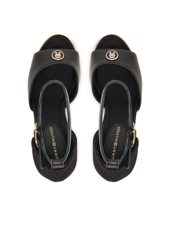 Tommy Hilfiger Tommy Hilfiger Espadrilles Plate High Wedge Espad FW0FW09517 Schwarz