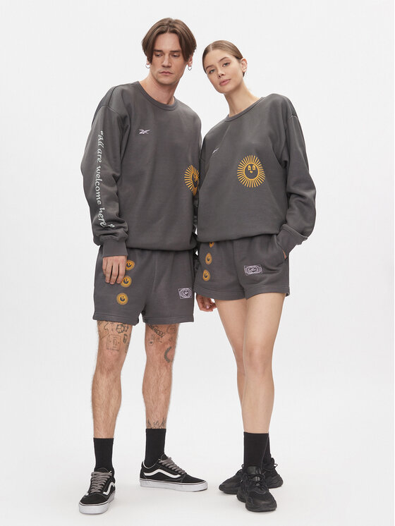 Reebok Reebok Sportovní kraťasy Classics Good Vibes Shorts HT6118 Šedá