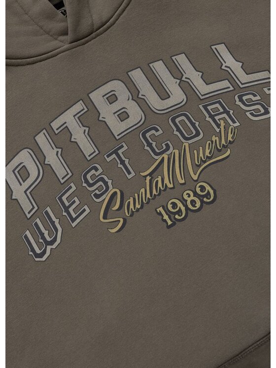 PITBULL PITBULL Bluza Washed SANTA MUERTE Zielony Regular Fit