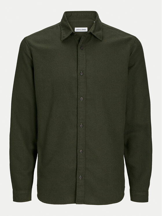 Jack&Jones Jack&Jones Marškiniai Joshua 12258429 Žalia Slim Fit