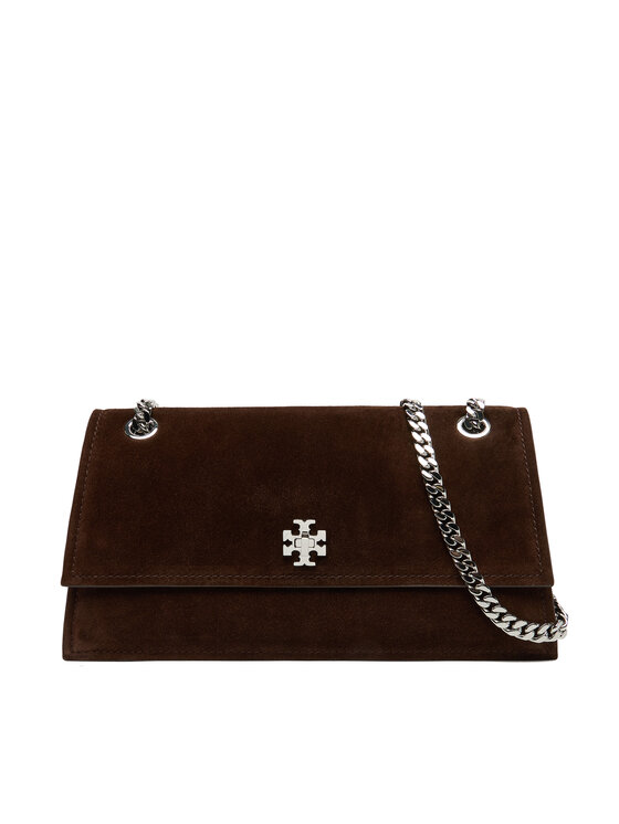 Tory Burch Tory Burch Kabelka Kira Turnlock Suede Shouldr Bag 169176 Hnědá