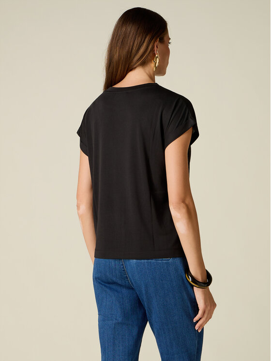 Oltre Oltre T-Shirt G305J104766N033 Czarny Regular Fit