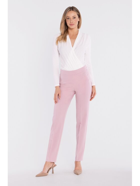 Stylove Stylove Pantaloni di tessuto S433 Rosa Cigarette Fit