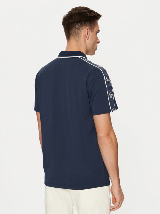 Guess Guess Polo M4YP40 KARS0 Granatowy Regular Fit