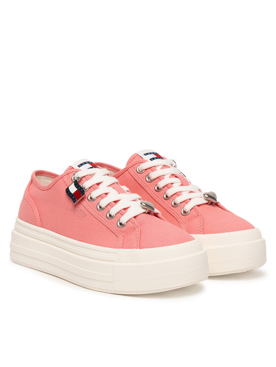 Tommy Jeans Tommy Jeans Laisvalaikio batai Tjw Flatform Sneaker Charms EN0EN02959 Rožinė
