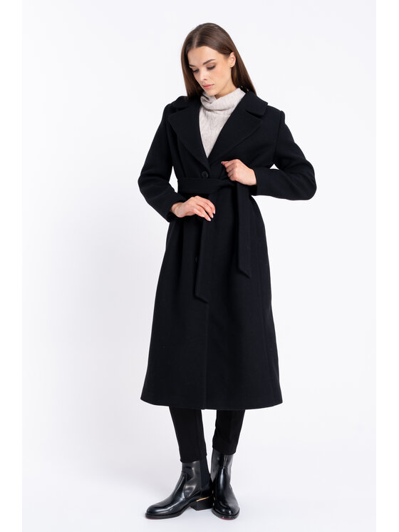 CLICK CLICK Zimný kabát 70-0018 Čierna Comfortable Fit