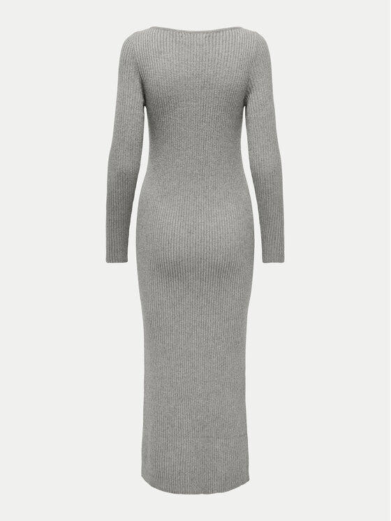 ONLY ONLY Úpletové šaty Katia 15324649 Šedá Slim Fit