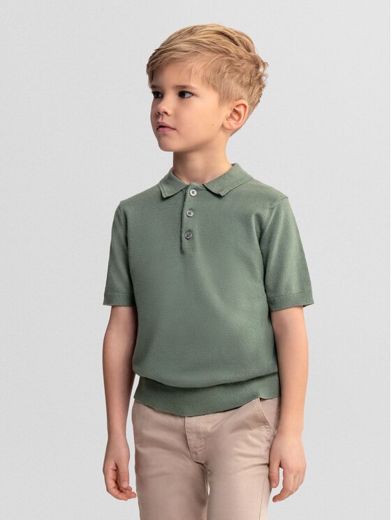 minoti minoti Polo 29KNIT250 Zielony Regular Fit