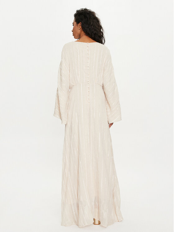 Vero Moda Vero Moda Sukienka letnia Tara 10304254 Écru Loose Fit