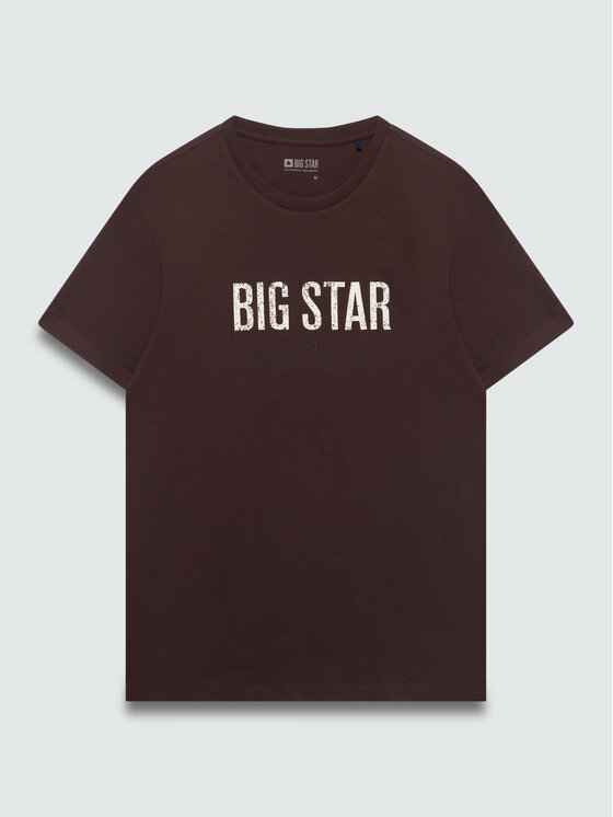 BIG STAR BIG STAR T-Shirt BRUNO Brązowy Basic Fit