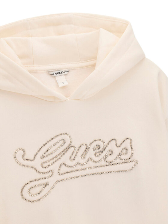 Guess Guess Džemperis ar kapuci J6BQ06 K6091 Krēmkrāsas Regular Fit