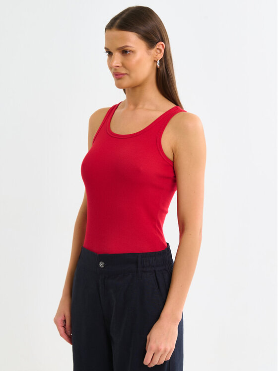 BIG STAR BIG STAR Top AURELA_603_150 Czerwony Basic Fit