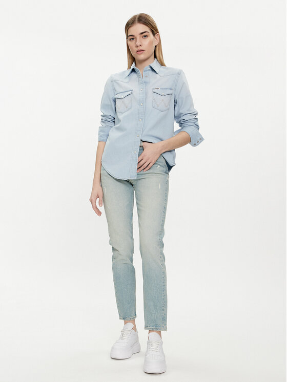 Wrangler Wrangler traper košulja 112351961 Plava Regular Fit