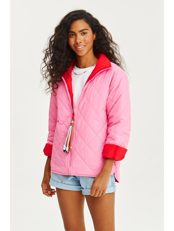 NAOKO NAOKO Prechodná bunda Poppy Strawberry Sorbet Červená Regular Fit