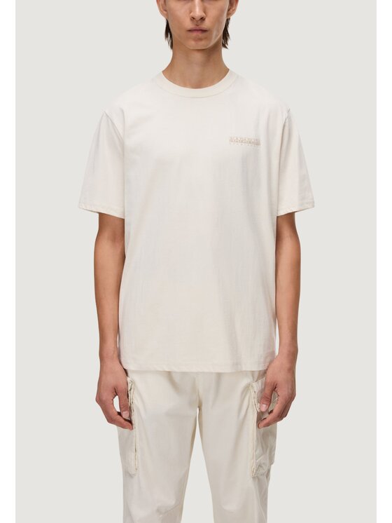 Napapijri Napapijri T-shirt S-BACK GRAPHIC SS Beige Bermuda Fit