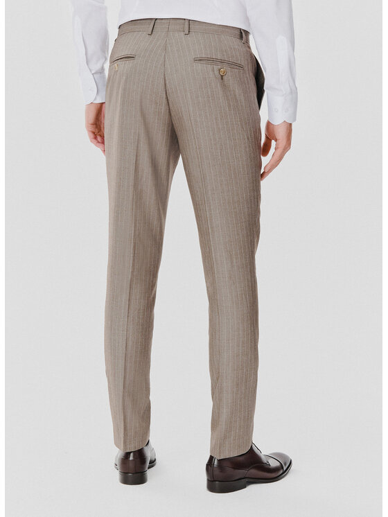 Pako Lorente Pako Lorente Spodnie garniturowe P24WF-6G-004 Beżowy Slim Fit
