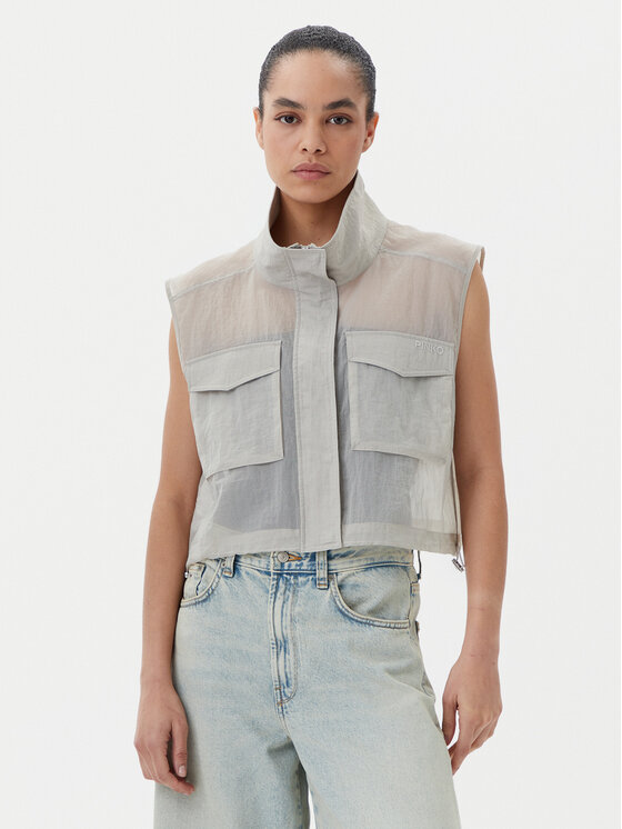PINKO PINKO Prsluk 104852 A2EK Siva Regular Fit