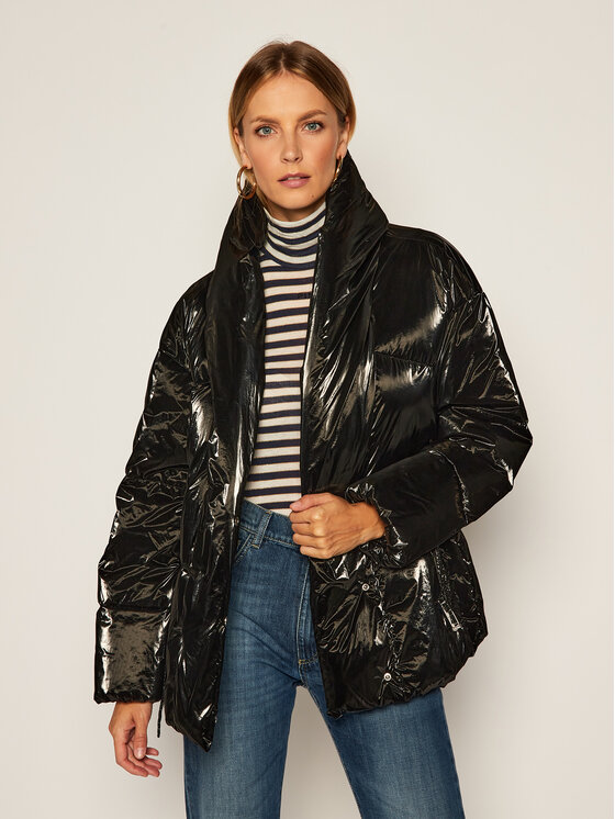 PINKO PINKO Zimní bunda Gabriele Blouson Al 20-21 BLK01 1G1501 Y6BC Černá Regular Fit