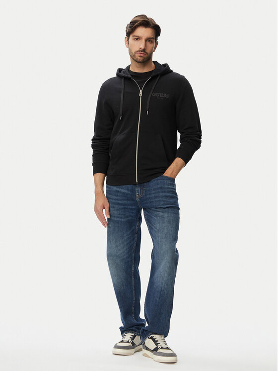 Guess Guess Суитшърт M6YQ48 K4244 Черен Slim Fit