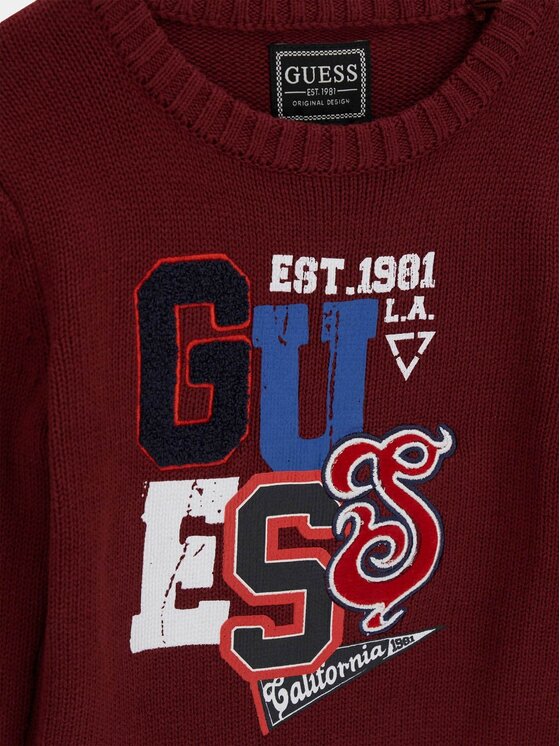 Guess Kids Guess Kids Bluza 183057 Czerwony Classic Fit