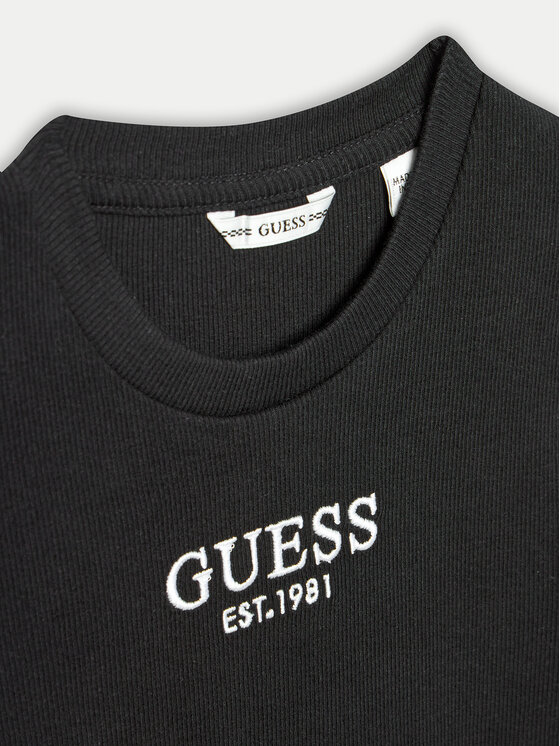 Guess Guess Každodenní šaty J4YK31 KBZP4 Černá Slim Fit