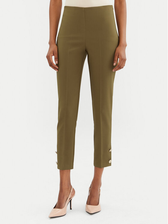 Rinascimento Rinascimento Kalhoty z materiálu CFC0122858003 Khaki Regular Fit