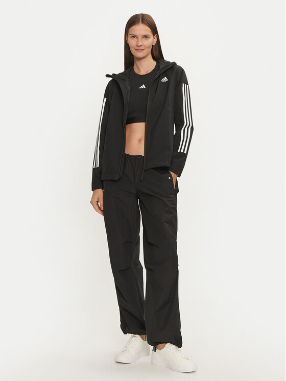 adidas adidas Prijelazna jakna Essentials 3-Stripes RAIN.RDY IV9263 Crna Regular Fit