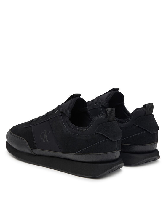 Calvin Klein Calvin Klein Snīkeri Retro Runner Sock Laceup Mix HM0HM02305 Melns