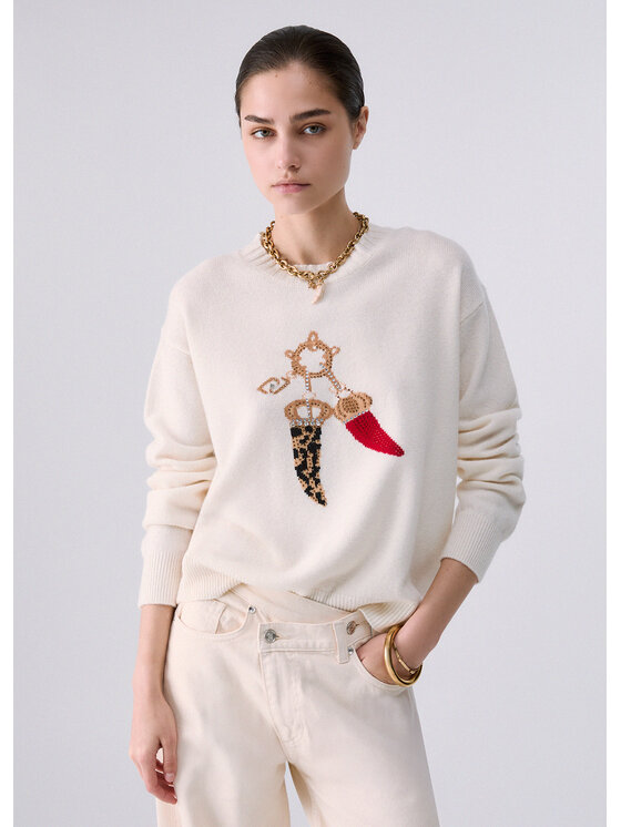 Liu Jo Liu Jo Maglione WF6457MS009L9458 Bianco Regular Fit