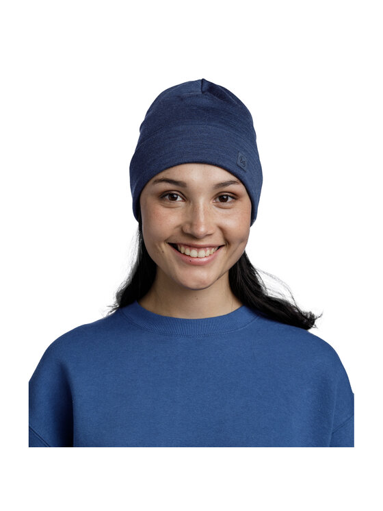 Buff Buff Berretto Merino Heavyweight Beanie Blu scuro