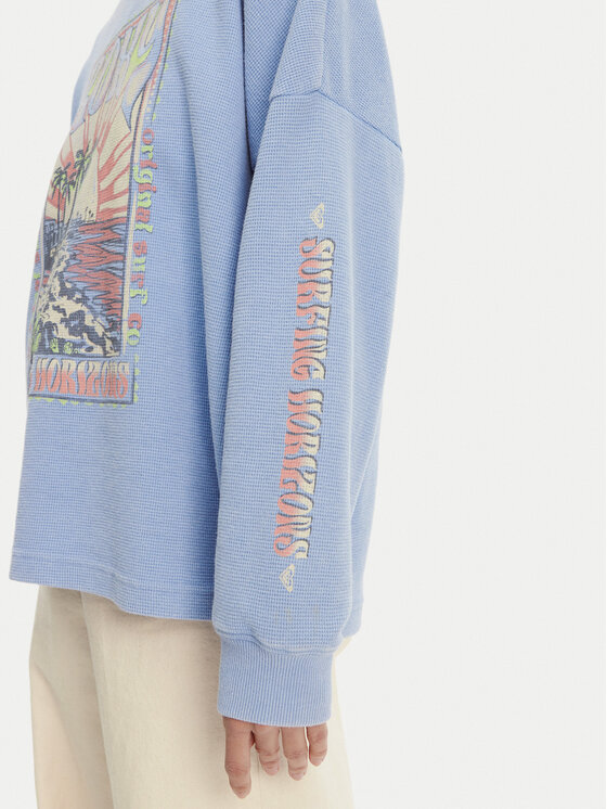 Roxy Roxy Mikina ERJKT04276 Modrá Relaxed Fit