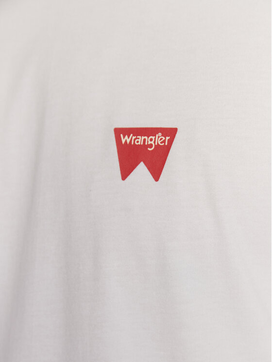 Wrangler Wrangler T-shirt Sign Off W70MD3989 112321344 Bianco Regular Fit