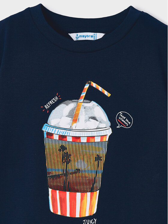 Mayoral Mayoral T-krekls 3014 Tumši zils Regular Fit