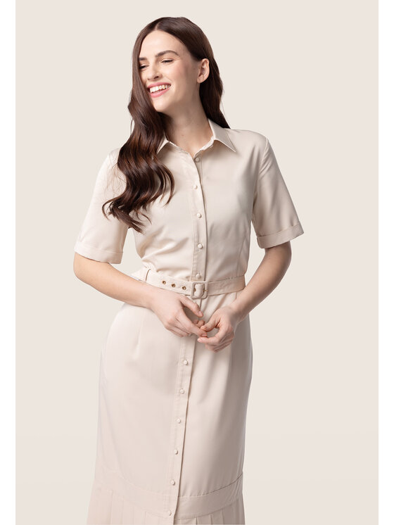 QUIOSQUE QUIOSQUE Sukienka codzienna 4UM002 Beżowy Regular Fit