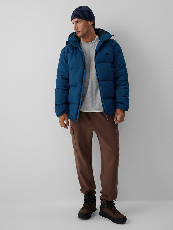 4F 4F Kurtka zimowa URBAN COMMUTER Granatowy Regular Fit