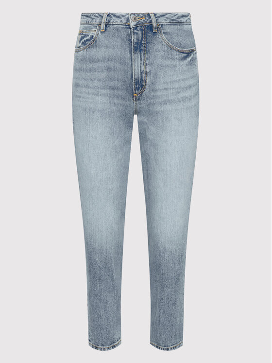 Guess Guess Blugi W2YA21 D4NH6 Albastru Mom Fit