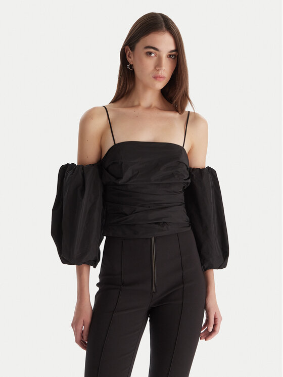 PINKO Bluză Taffeta 105552 Y3LE Negru Regular Fit