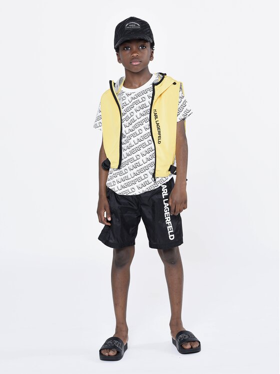 Karl Lagerfeld Kids Tricou Z25395 S Alb Regular Fit